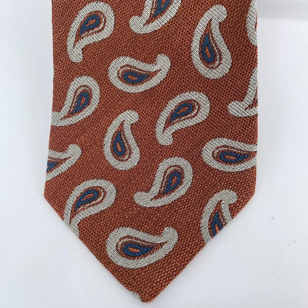 Eton Tie Mens One Size Multi Paisley Silk Classic Luxury Necktie‎ Italy Made NWT